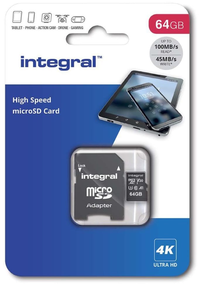 Speicherkarte Integrierte microSDXC 64 GB
