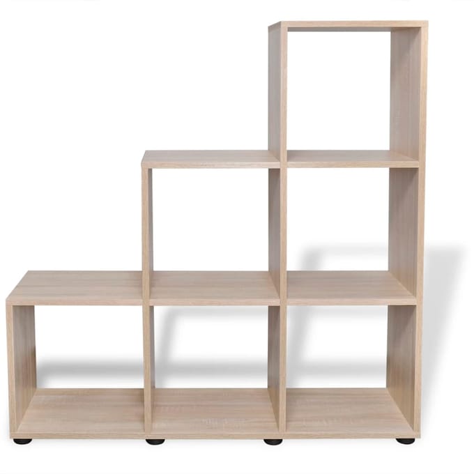 vidaXL - Boekenkast/presentatiemeubel - trapvormig - 107 - cm - eikenkleur