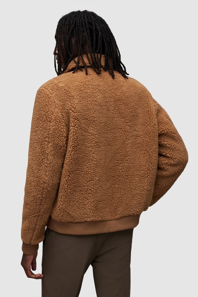 AllSaints Buzz Bomber Brown Taglia: L | Bomber Outlet | Uomo | Marrone