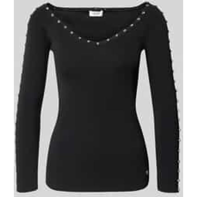 Slim fit shirt met lange mouwen van viscosemix model 'Maglia Chiusa'