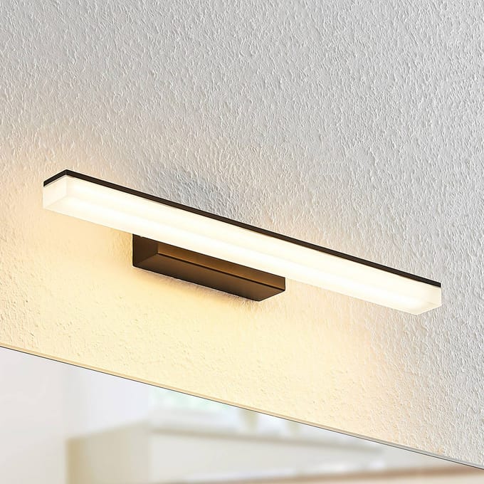 Lucande LED wandlamp Lisana, horizontaal, 46 cm, IP44