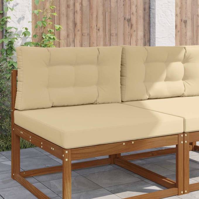 vidaXL - Buitenbankkussen - Polyester - Beige - 80 - x - 80 - cm