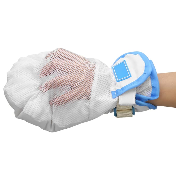 Mitaines de Sécurité Double Confort Respirant Mitaines de Sécurité Médicale Gant pour Patients Soignants white