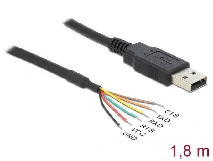 Delock - Konverter USB 2.0 Stecker - Seriell-TTL 6 offene