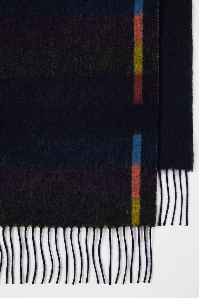 Paul Smith Scarf Bright Tracks Navy Taglia: OS | Sciarpe Outlet | Uomo | Blu