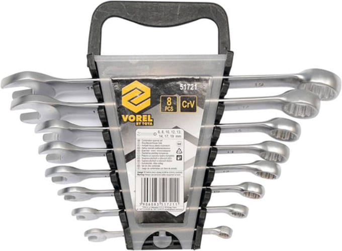VOREL-8-delige-Combinatiesleutelset-6-19-mm