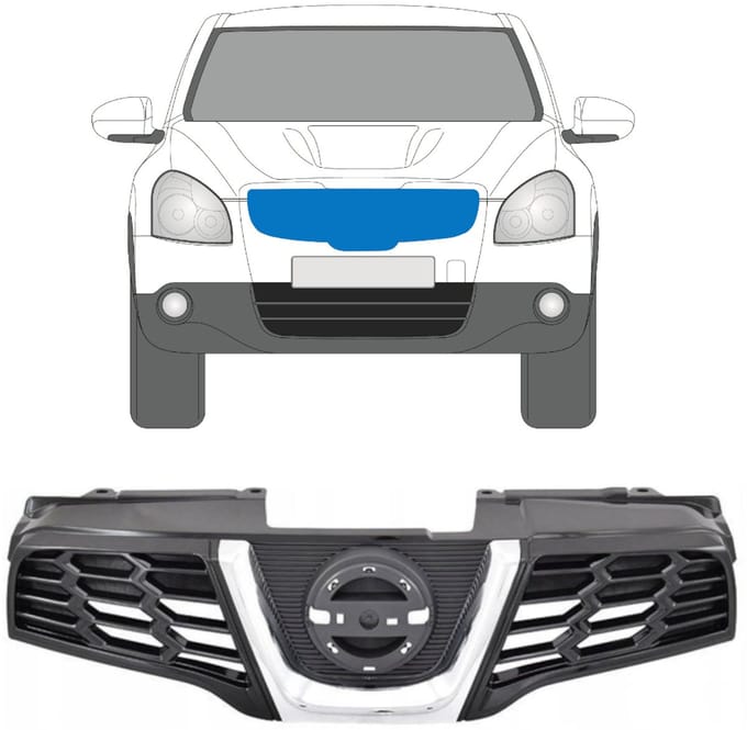 Grill voor Nissan Qashqai 2007-2013