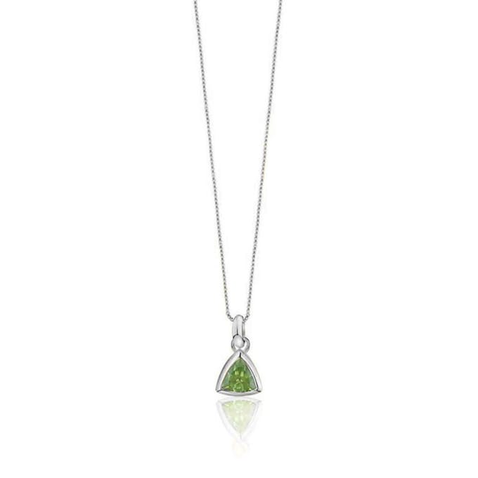 Petit Comité - Ketting Dames Geboortesteen Peridot Augustus (Zilver)- Cadeau Dames