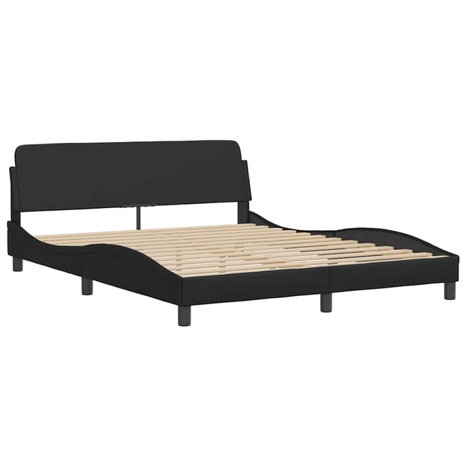 vidaXL - Bedframe - "Dover" - kunstleer - zwart - 160x200 - cm