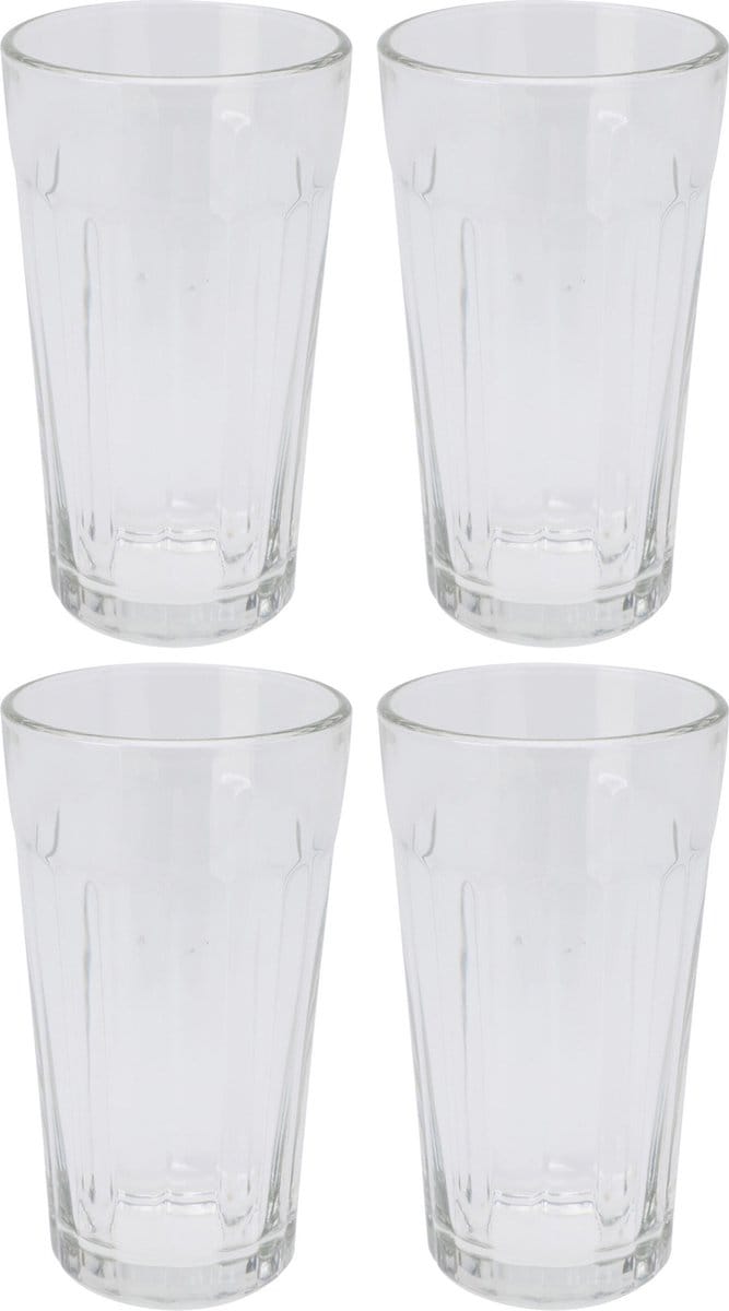 Excellent Houseware longdrinkglazen - 4x - 350 ml - sap/water/mix/drinkglazen