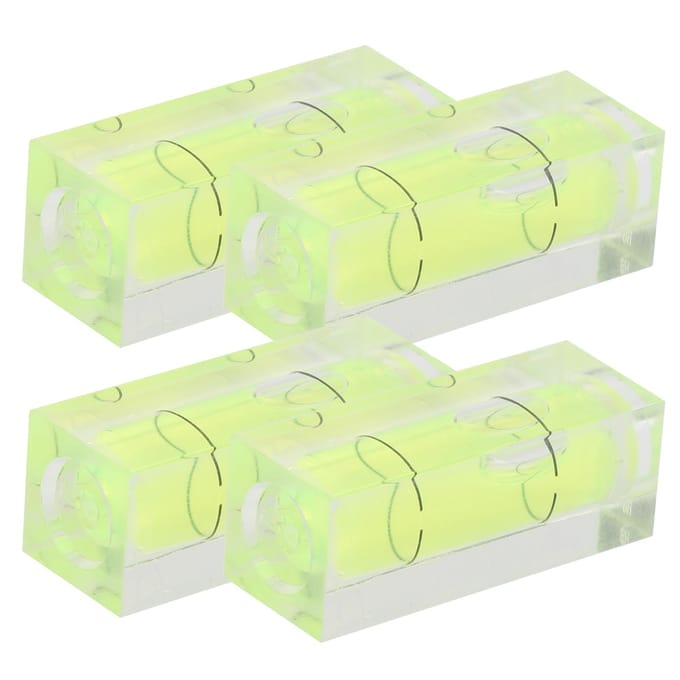4 stuks Kleine Waterpas Vierkante Bubbelwaterpas Detector 3D Printer Waterpas Meetinstrument white