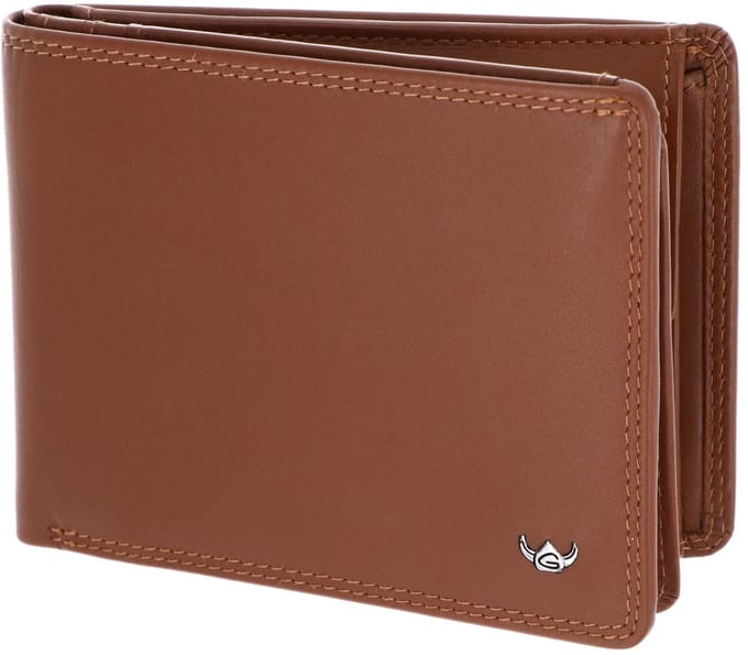 Golden Head Leren portemonnee Polo RFID Protect Scheintasche mit Geheimfach 1159 Cognac bruine