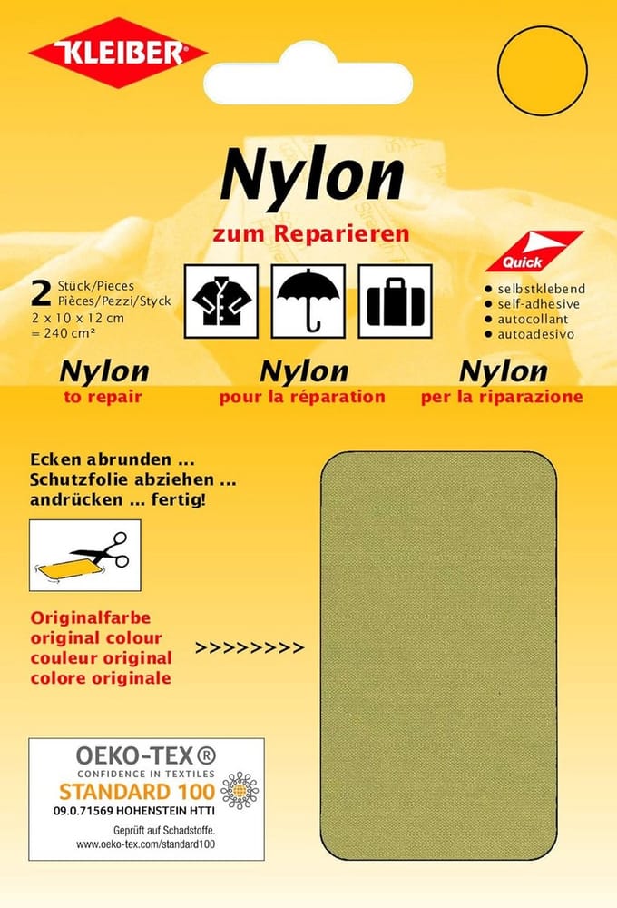 Zelfklevende waterdichte reparatiestukken van nylon - Beige
