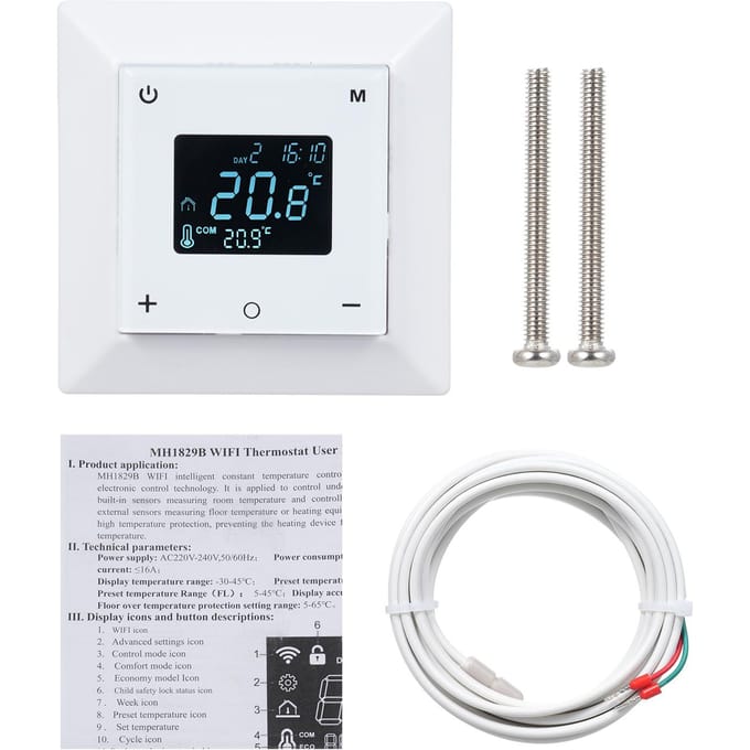 Slimme Kamerthermostaat WiFi APP-bediening Programmeerbare Verwarmingsthermostaat Afneembare Thermostaat type B-WIFI