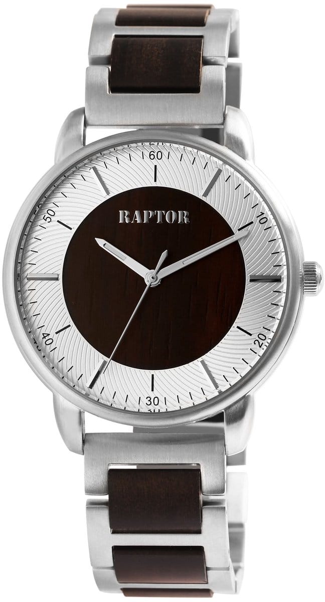 Raptor Herenhorloge Edelstahl Lias, mineraalglas