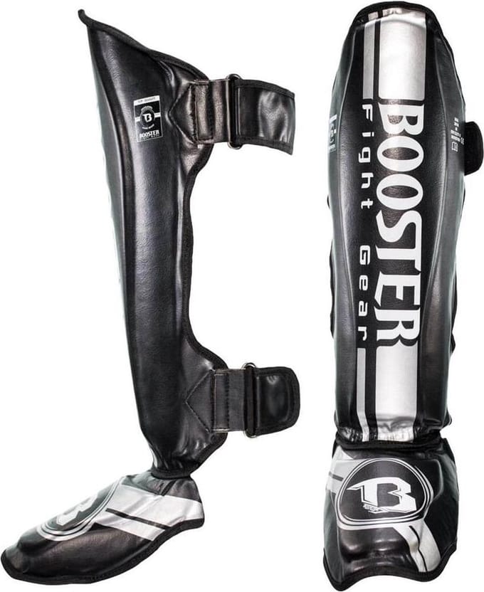 Booster Fight Gear - Scheenbeschermer - V3 - Zilver - Maat S