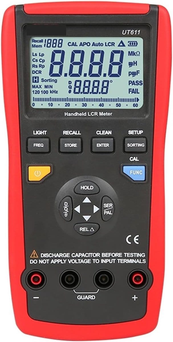 LCR Meetapparaat - Digitale Brugmeter - Componenten Testen - Hoge Precisie Metingen - 10KHz/100KHz - Grijs