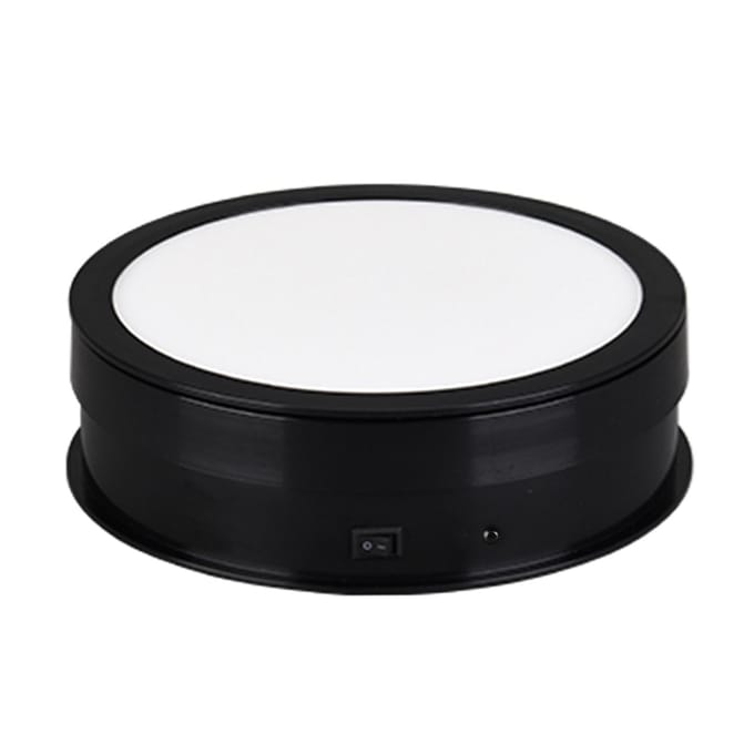 20cm Gemotoriseerde Roterende Displaystandaard Roterende Draaitafel 10kg 22lbs Draagvermogen 360 graden Roteerbaar Display zwart