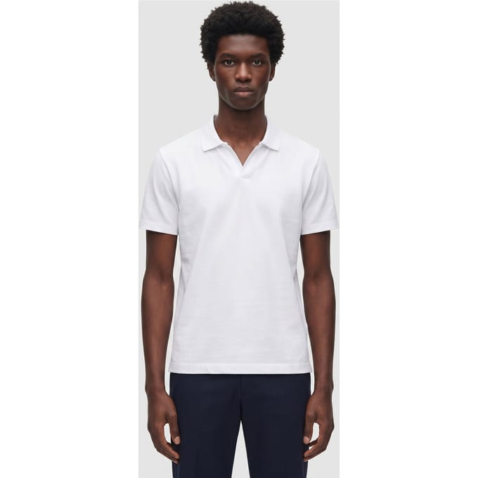 No Excess Polo V Solid Stretch White Maat: L | Poloshirts Outlet | Heren | Wit