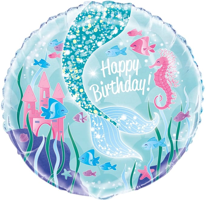 UNIQUE - Aluminium ballon „Mooie Zeemeermin“ 45,7 cm verjaardagsdecoratie