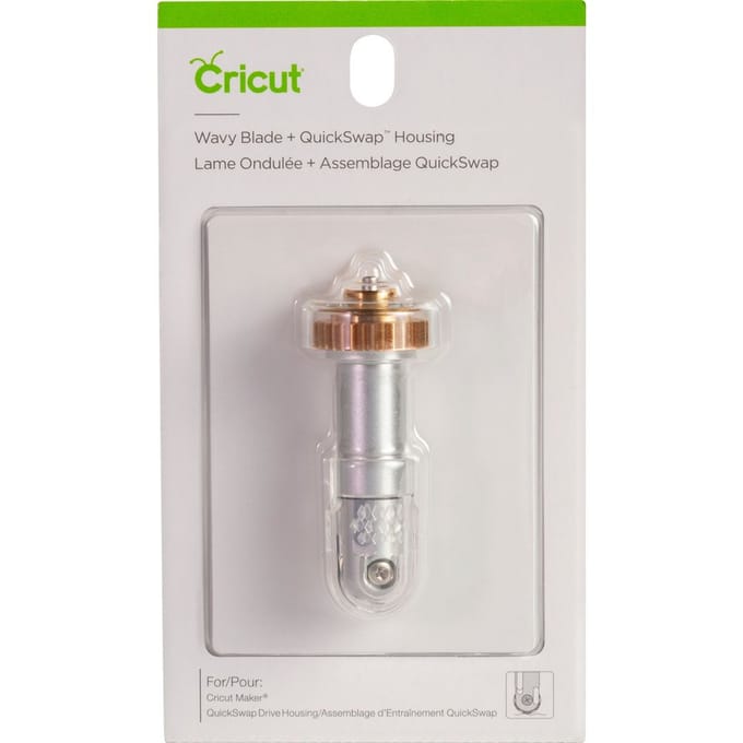 Cricut werktuig "Quickswap Tool - Wavy Blade Tip ", golvend blad  - met mesbehuizing/houder