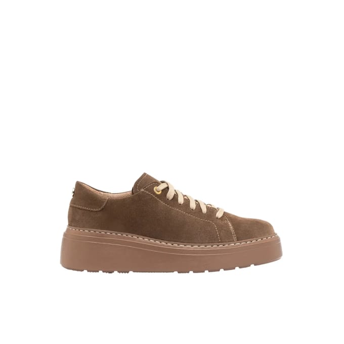 Dames veterschoenen van nubuck en leer Ryłko