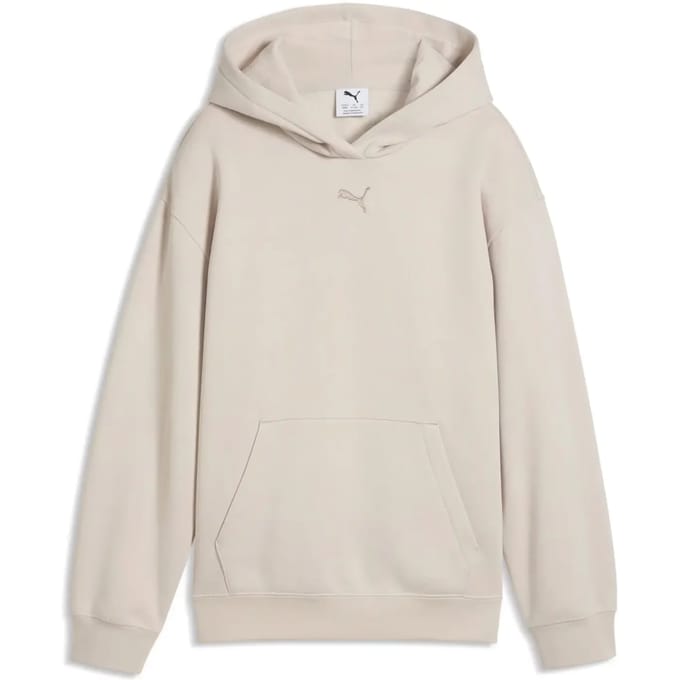 Puma ESS Centered Cat Logo kinder hoodie cremekleurig - Beige - Maat 176
