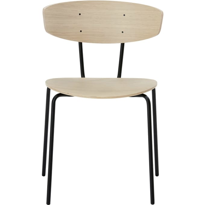 Ferm Living Herman stoel - Eiken wit geolied - zwart