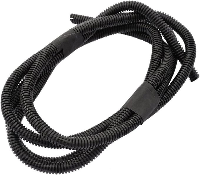 Golfslang Buis - Leiding Bescherming - Kabel Organisatie - Met Sleuf - 2 Meter - Zwart