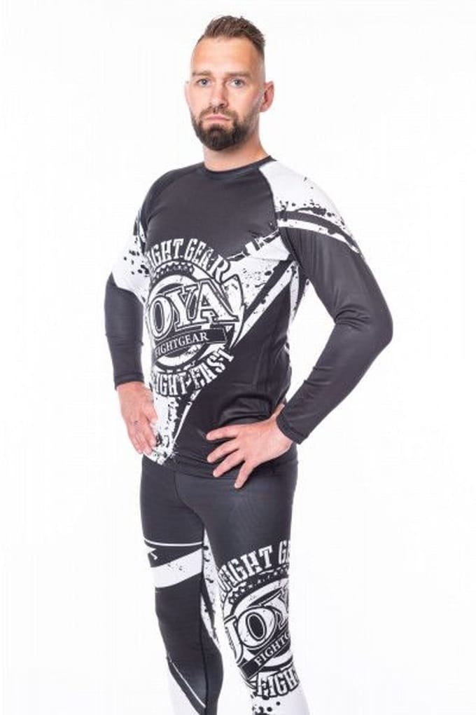 Joya Predator Rashguard Full Sleeve - BLK/WHT (Beschikbaar in verschillende maten)