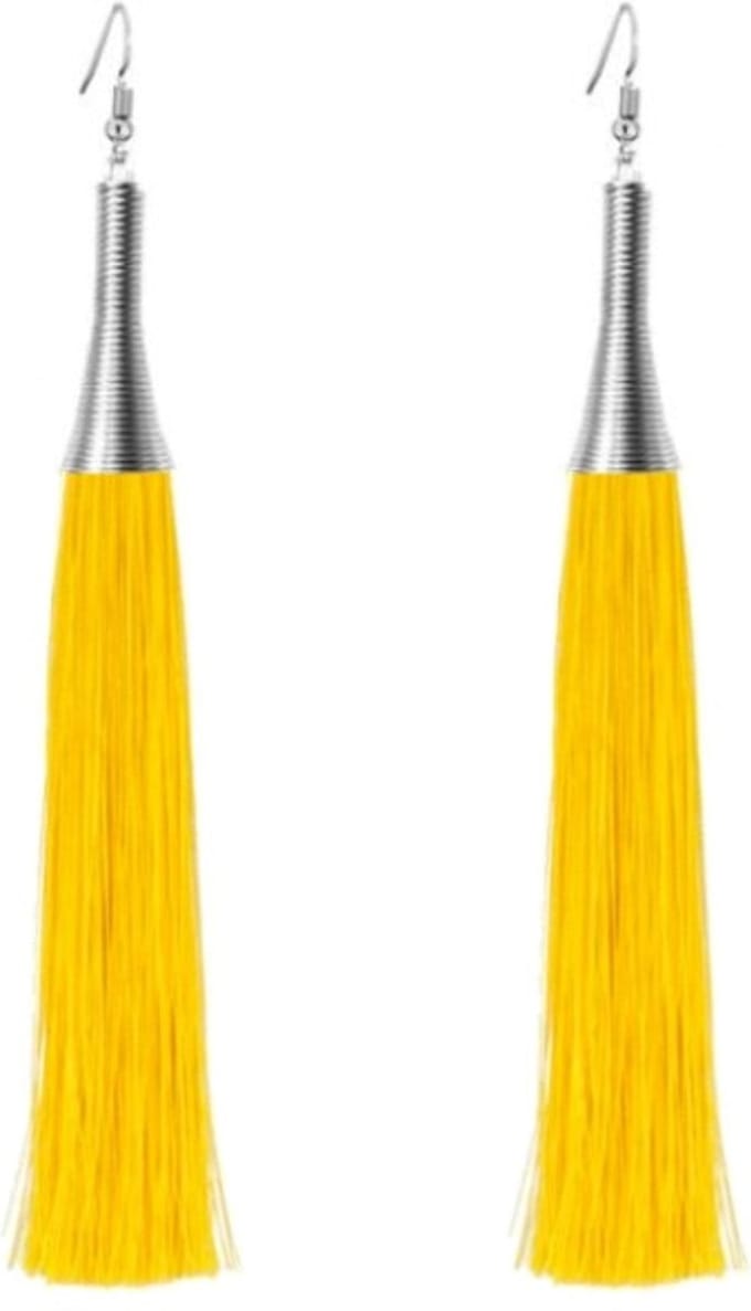 Fako Bijoux® - Oorbellen - Kwastjes - Cone - Geel