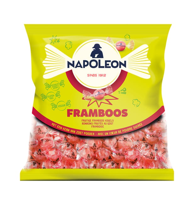 Napoleon Frambooskogels - harde rode kogel met framboossmaak - 1 kilo