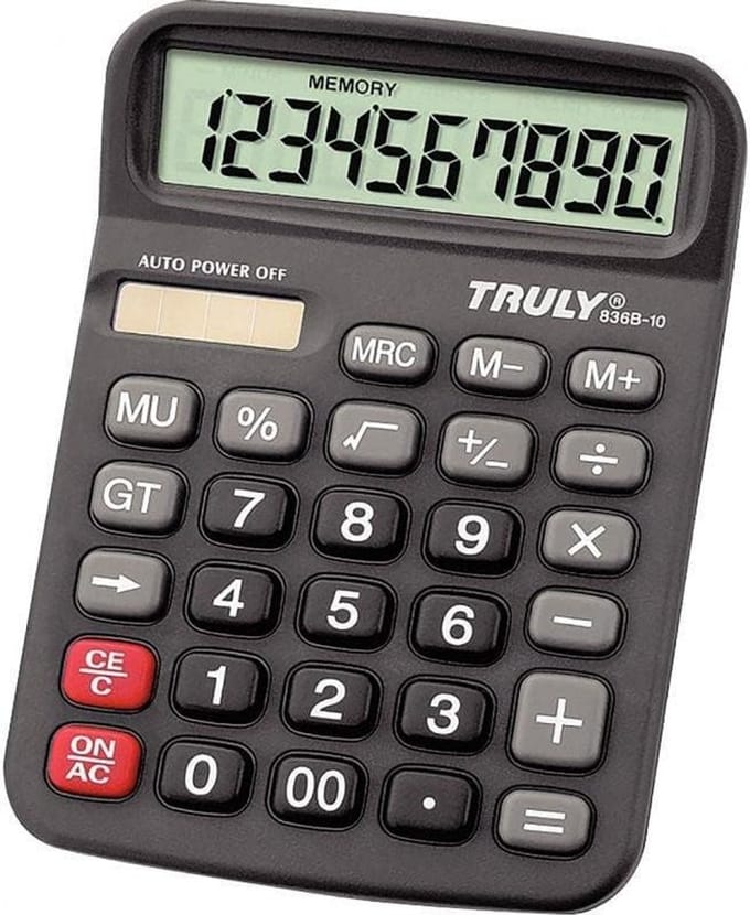 Desktop Rekenmachine 10 Cijfers Zwart Compact Kantoor en Thuisgebruik