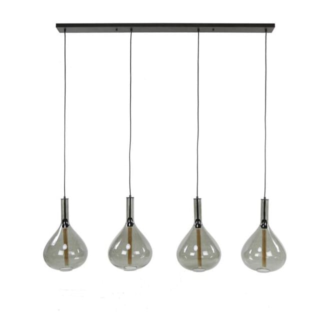 Hoyz hanglamp 4l drop smoke glass artic