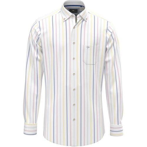 Fynch-Hatton Overhemd Light Oxford Stripes Button-Down Wit-Multi / male