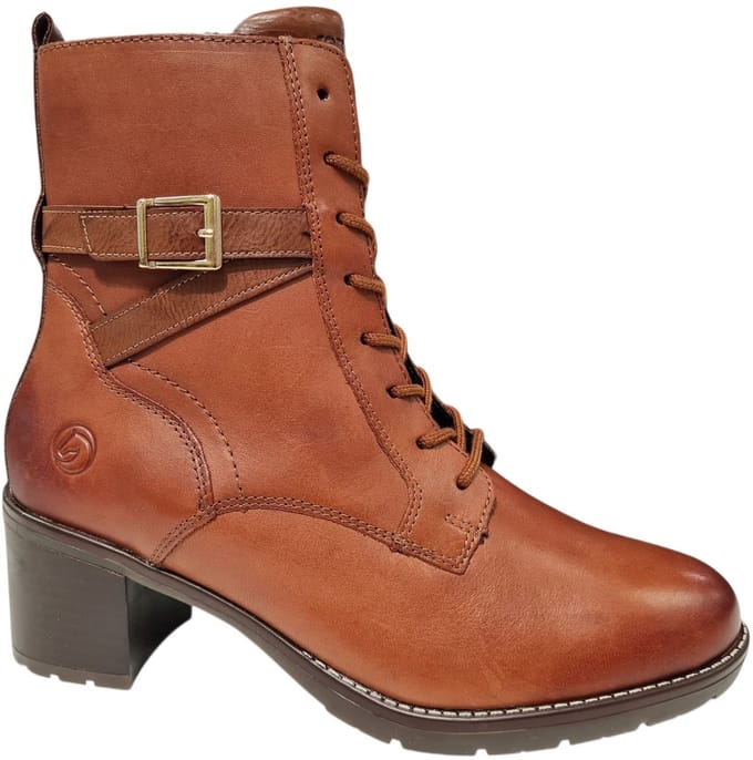Remonte Cognac Leren Dames Laarzen - Cognac - 43
