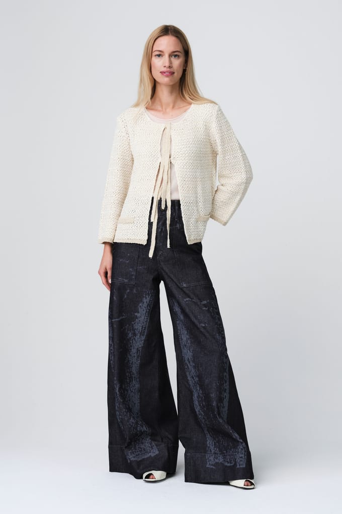 Cotton Cardigan 2029 | Ecru - Ecru / M