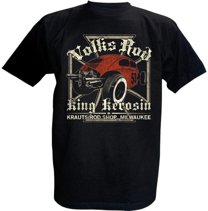 King Kerosin T-shirt Volksrod Zwart