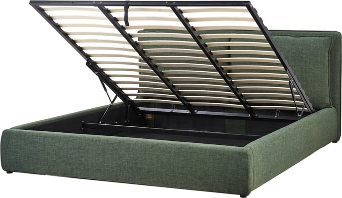BAJONNA - Bed opbergruimte - Donkergroen - 180 x 200 cm - Polyester