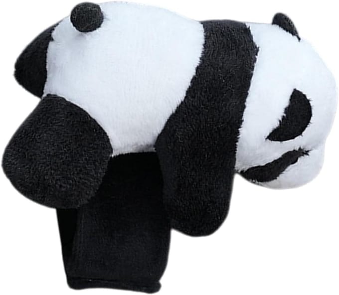 Fiets Stuur Decoratie - Dierlijk Figuur - Fiets Rit - Herbruikbaar Pluche - 15 x 12 x 8 cm - Panda