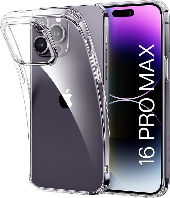 Hoesje voor iPhone 16 Pro Max backcover Shockproof siliconen Transparant