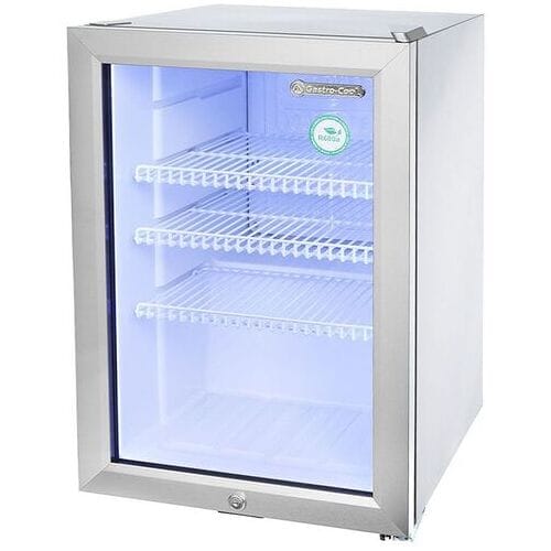 GASTRO-COOL Minibar koelkast - 430mm - 62 liter - 1 glazen deur - Zilver zilver