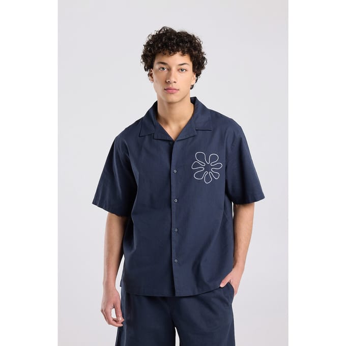 America Today Ivan Washed Blue Größe: M | Casual hemden Outlet | Herren | Blau