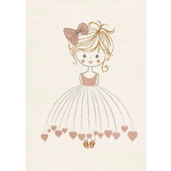 Slaapkamer tapijt Yellow Tipi Little Girl