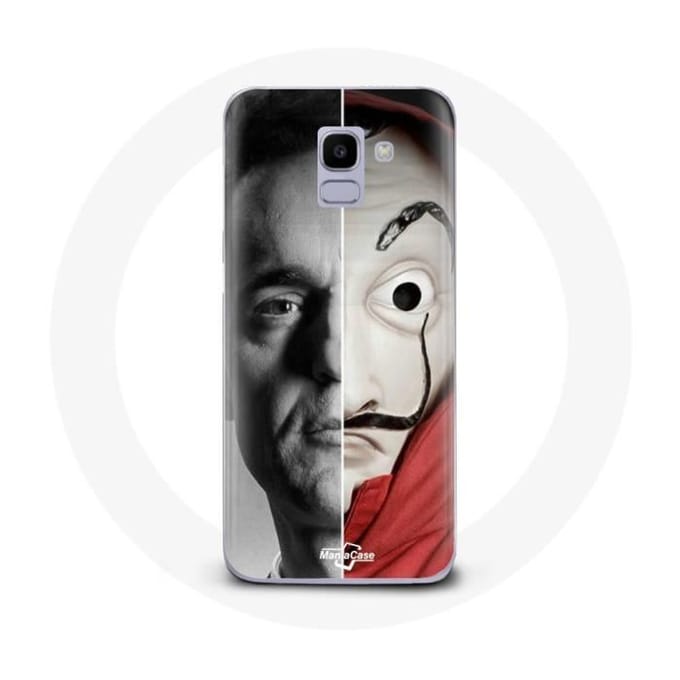 Case voor Samsung Galaxy J6 2018 La casa de papel Berlin Mask Split
