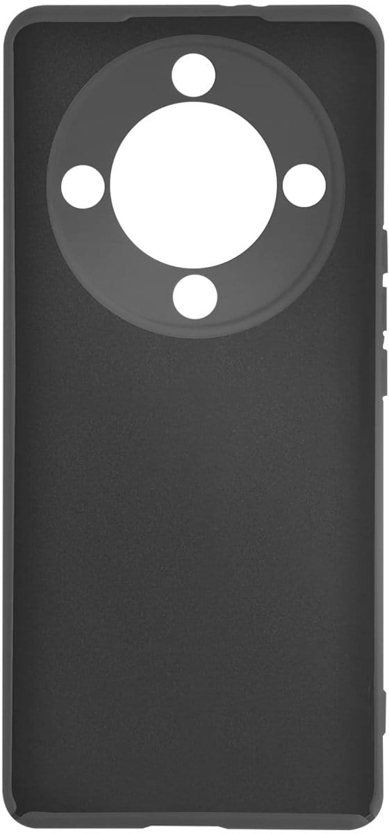 Jaym, Hoesje geschikt voor Honor Magic 5 Lite - Siliconen met Microvezel, Zwart