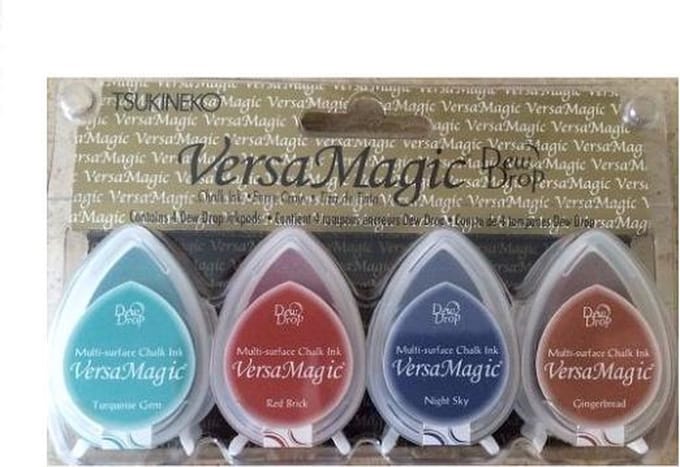 VersaMagic Dew Drop Southwest - set van 4 dewdrops inktkussens - turquoise gem, night sky, red brick, ginger bread