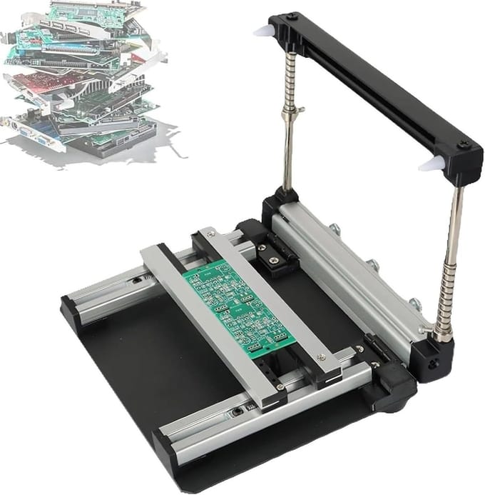 Zeefdrukstation - Printtafel Stencil - PCB Soldeerpasta - Instelbare Dikte - 15 cm Model - Aluminium