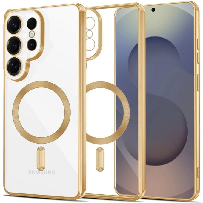 Tech-Protect MagFlex Case for Samsung Galaxy S26 Ultra - Clear Gold
