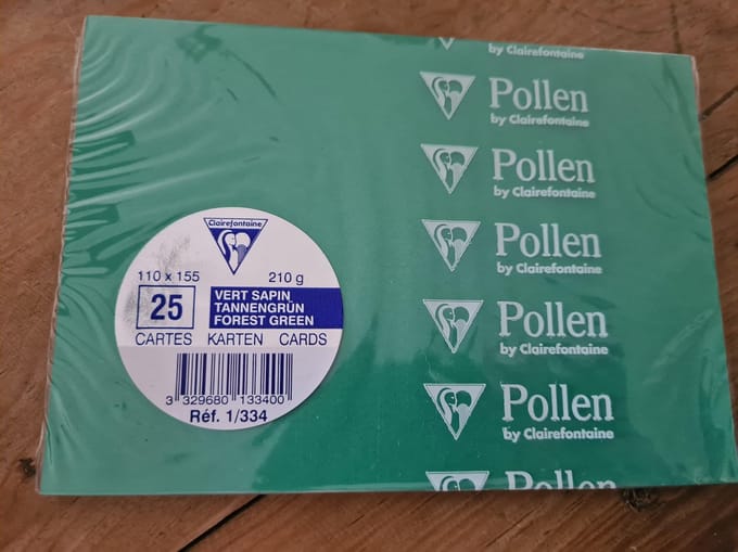 Clairefontaine 25 kaarten 110 x 155 Groen